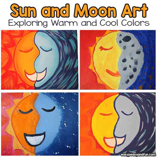 Sun and Moon Art Project for Kids