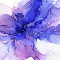 Ethereal Flower Abstract Ink by Olga Shvartsur