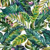 tropical green leaves pattern by Mark Ashkenazi