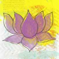 Purple Lotus by Linda Woods