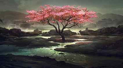 Blossom Tree Painting, cherry blossom tree, Artistic, Drawings HD wallpaper