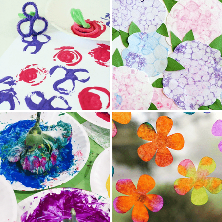 Flower Art Projects for Kids. Spring Crafts for Kids