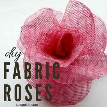 fabric rose with organdy fabric