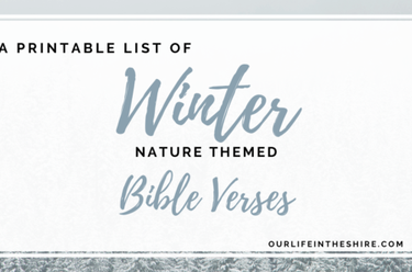 Winter Nature Related Bible Verses