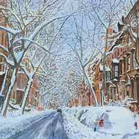 Snow Remsen St. Brooklyn New York by Anthony Butera