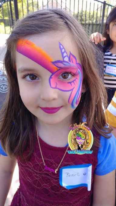 Loving this over the eye unicorn with a rainbow like a cherry on top by Rita Jaramillo 