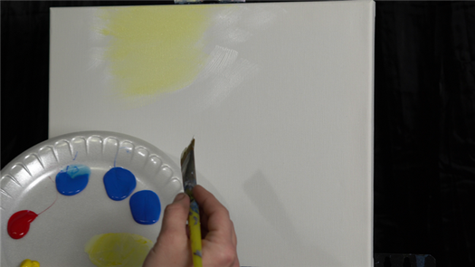 Adding color to your light source, acrylic painting tutorial
