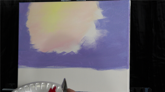 step by step acrylic painting tutorial, purple haze