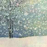 Winter Sonnet - Two Trees by Hailey E Herrera
