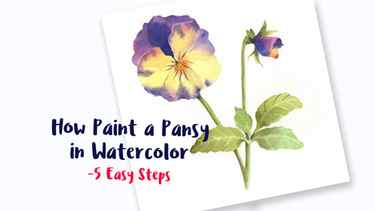how to paint a pansy in watercolor promo