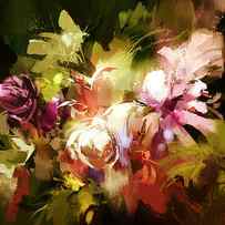 abstract flowers by Tithi Luadthong