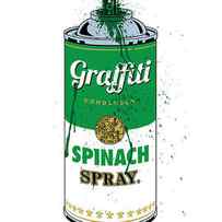 Graffiti Spinach Spray Can by Gary Grayson