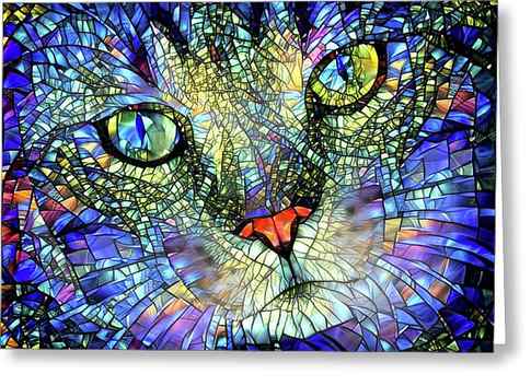 Abstract Cat Greeting Cards
