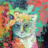 My Cat Naps in a Bed of Roses by Jennifer Lommers
