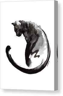 Abstract Cat Canvas Prints