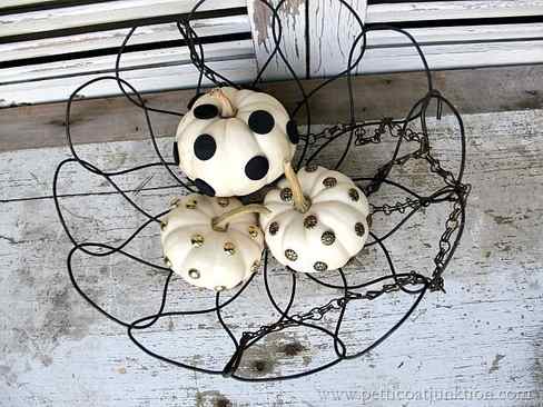small white pumpkins with dots Petticoat Junktion