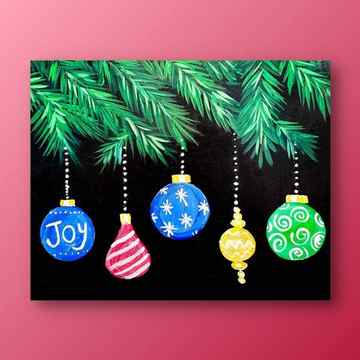 holiday ornament acrylic painting idea