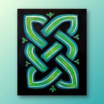 celtic knot acrylic painting idea