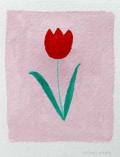 tulip flower painting easy