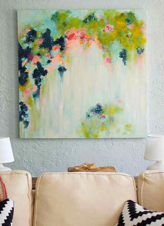 Abstract floral canvas