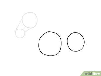 Step 3 Draw a bigger circle followed by a smaller one for the body.