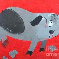 Painting Dreamer animal art drawing paint dog bac by N Akkash