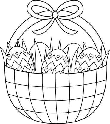 Easter Basket Coloring Page Printable