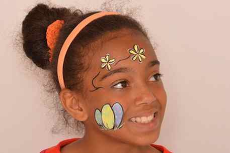 Quick and easy flower face painting - Colinwynnart