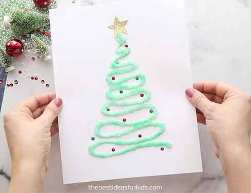 Christmas Tree Salt Painting Craft