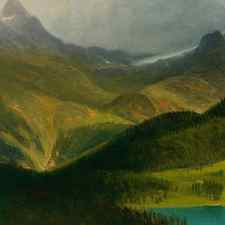 Mountain landscape by Albert Bierstadt
