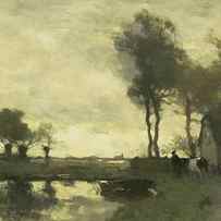 Landscape with Farm at a Lake by Jan Hendrik Weissenbruch