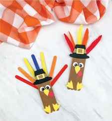Turkey Popsicle Stick Craft For Kids