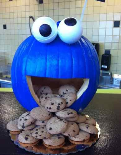 Cookie Monster Pumpkin Painting Idea