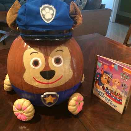 Paw Patrol Chase Painted Pumpkin For Kids