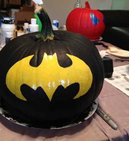 Batman Painted Pumpkin