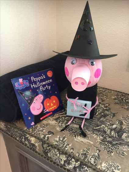 Peppa Pig Witch Painted Pumpkin Idea