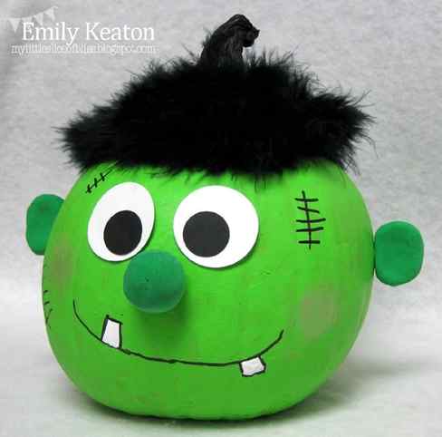 Frankenstein Painted Pumpkin for Kids