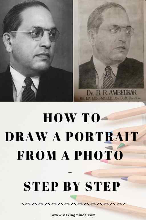 draw a portrait from a photo | drawing techniques | drawing ideas | draw a portrait step by step | draw a portrait sketch | how to draw a face | how to draw a portrait from a picture | dr babasaheb ambedkar | black and white portraits | portrait sketches | portrait drawing - #portrait #sketch #quarantine
