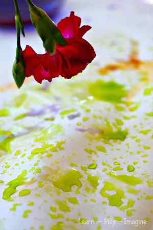 Painting with flowers using homemade watercolors made from real flowers!
