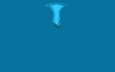 Water Minimalistic Dethklok Drowning High Resolution, vector HD wallpaper