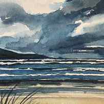 Stormy Beach Carmel. by Luisa Millicent