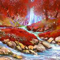 Red forest by Tithi Luadthong