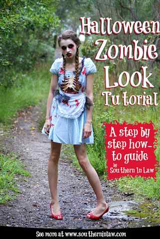 Step by Step Halloween Zombie Makeup Tutorial - Easy Zombie Face Paint Guide 