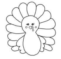 Turkey drawing with face added