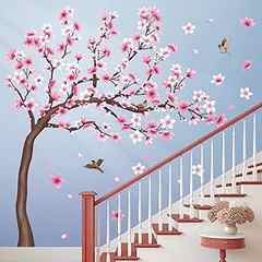 DECOWALL SG4-2306 Cherry Blossom Tree Wall Stickers Decals Peel and Stick Removable Wall Stickers for Kids Nursery Bedroom. 