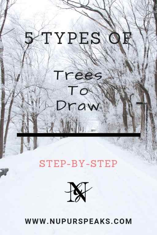 5 types of trees to draw step-by-step - NupurSpeaks