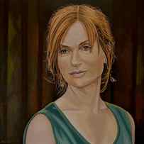 Isabelle Huppert Painting by Paul Meijering