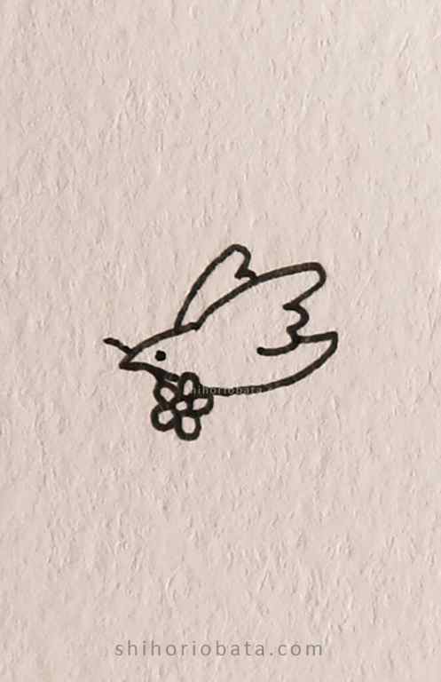 bird flower drawing