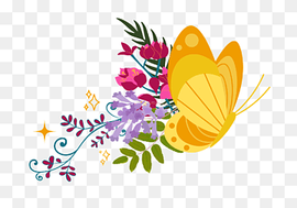 Butterfly, Flowers, Art, Design, Nature, Flora, Vines, Magic, Madrigal, Botany, png thumbnail