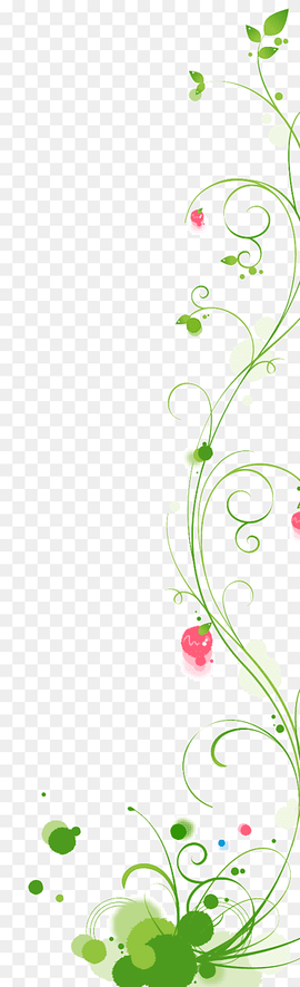white and pink floral art, Euclidean Leaf Flower, Green vine, border, leaf, text png thumbnail